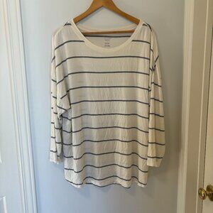 Little Earthling Motherhood Maternity Long sleeve Plus Size: XXL off white black